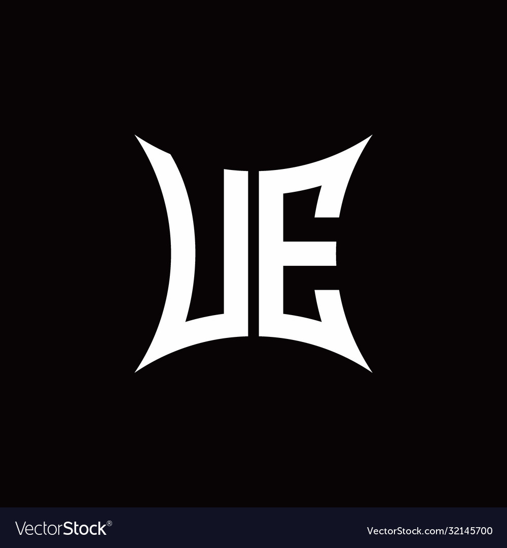 Ue monogram logo with sharped shape design