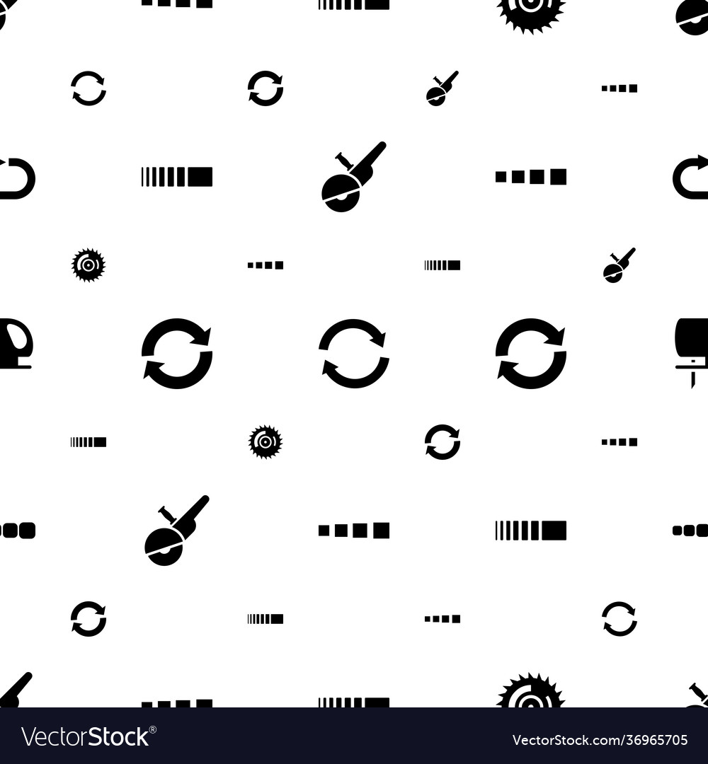 Circular icons pattern seamless white background