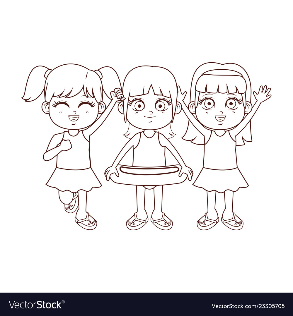 Cute girls cartoon