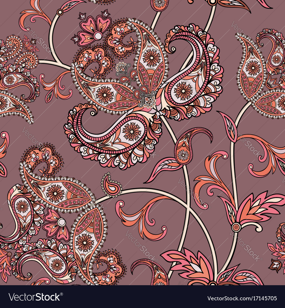 Floral seamless background oriental ornament