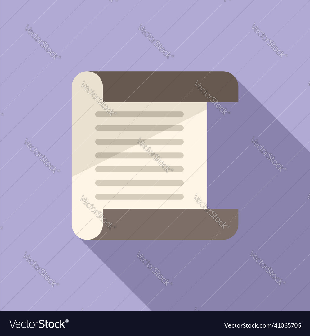 Paper text icon flat write letter Royalty Free Vector Image