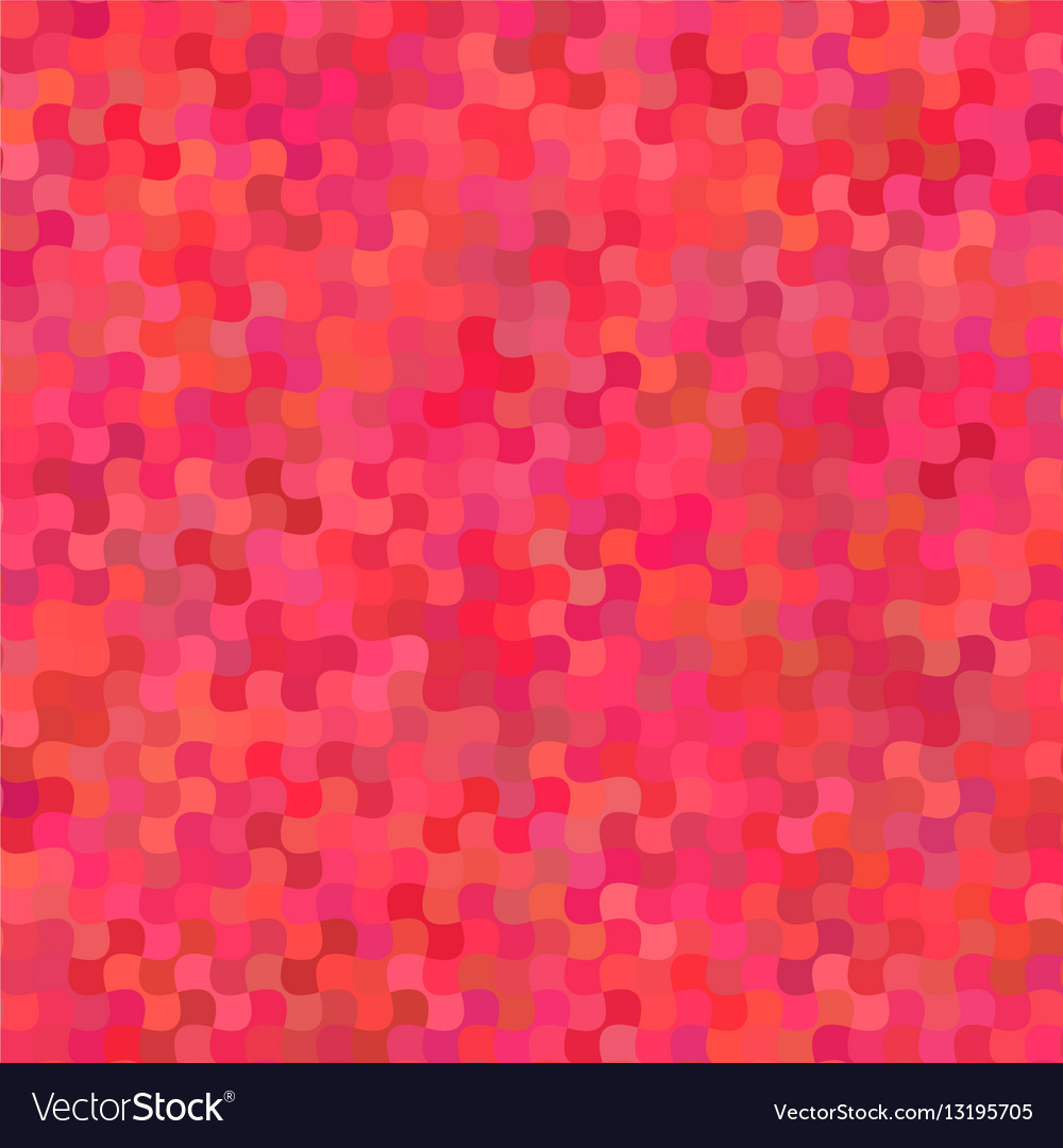 Red curved shape mosaic pattern background design