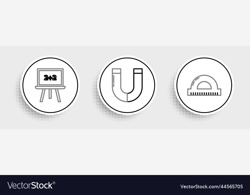 Set line protractor grid for measuring degrees