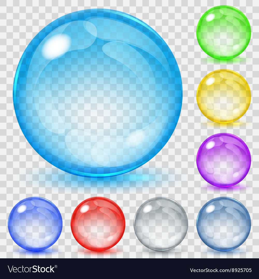 Transparent glass spheres Royalty Free Vector Image