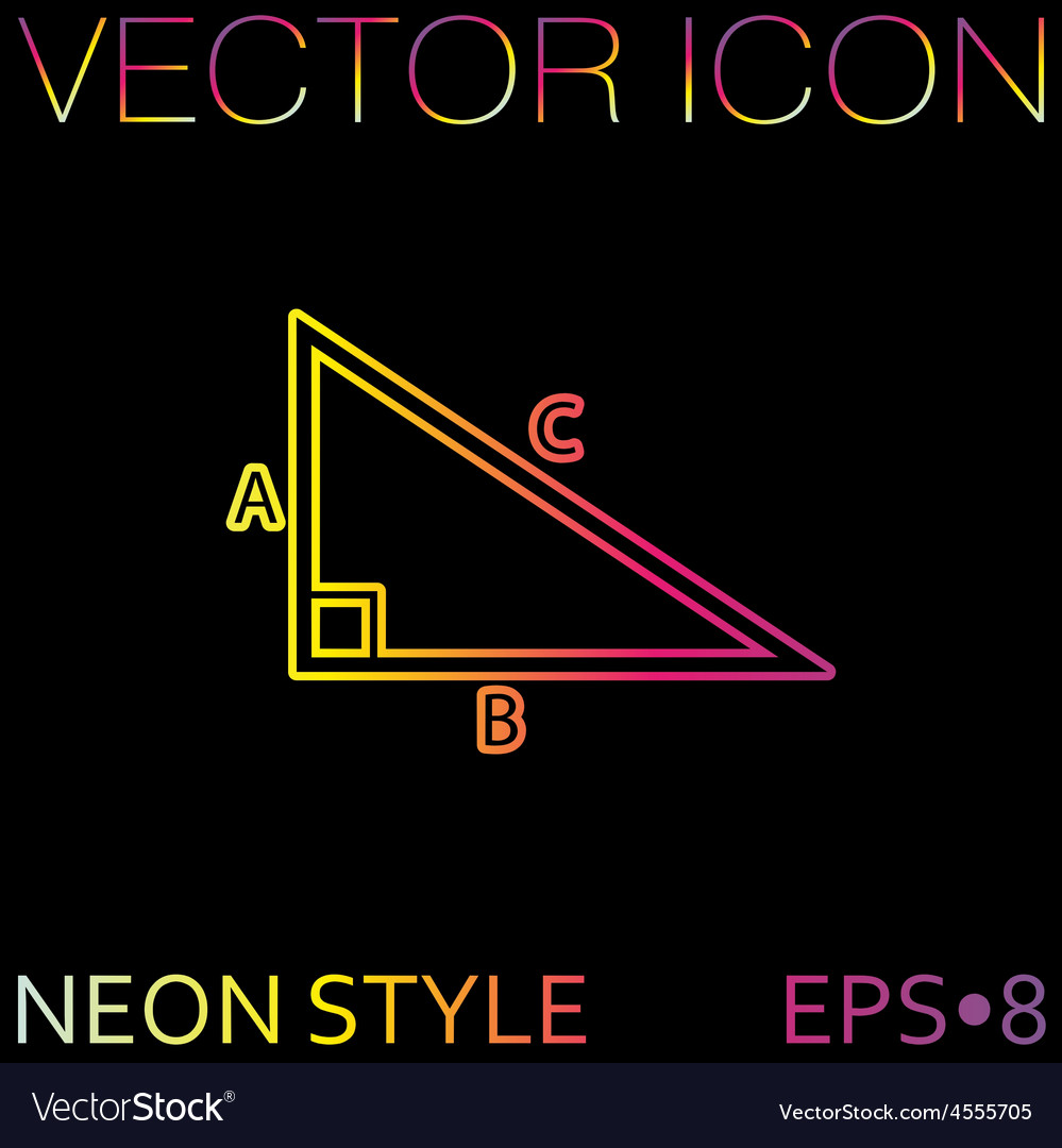 Triangle math symbol icon geometry learning