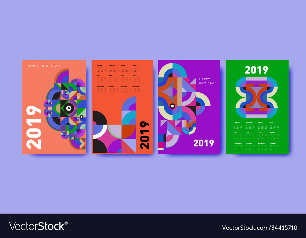 2021 calendar design template with colorful vector image 2021 calendar design template with colorful