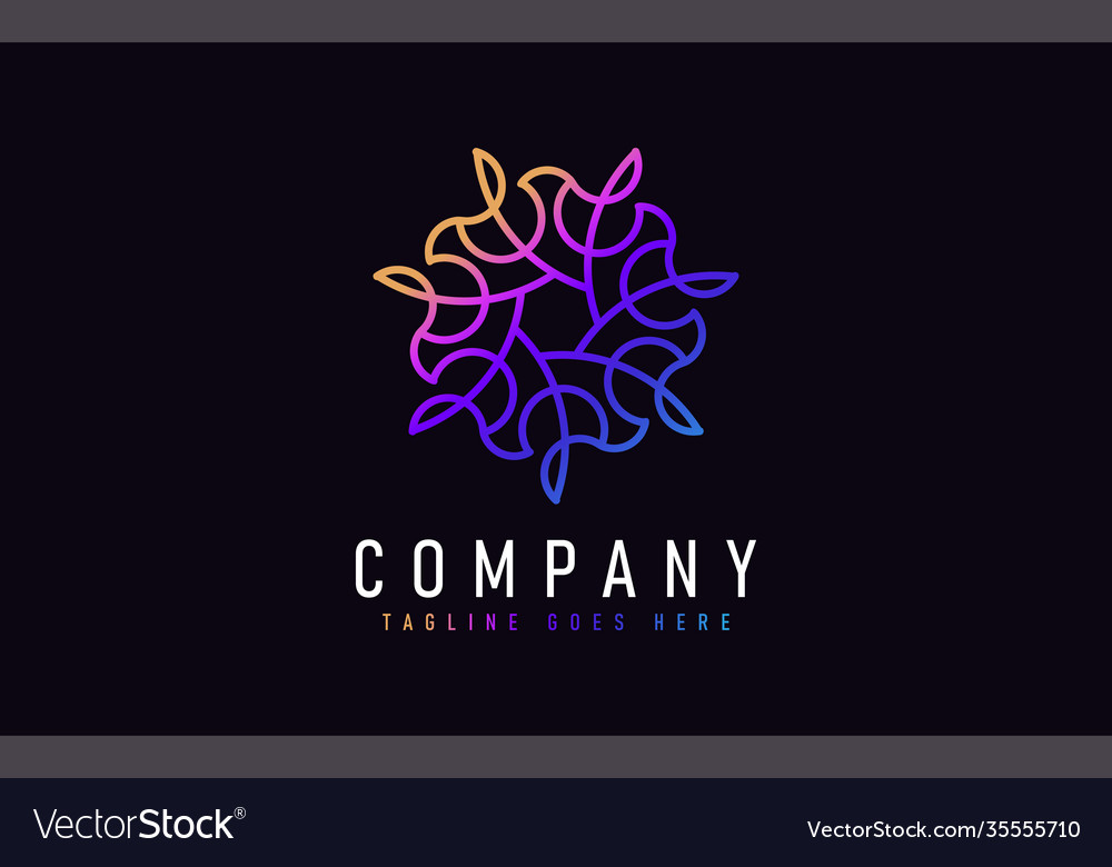 Abstract modern logo design based from circular