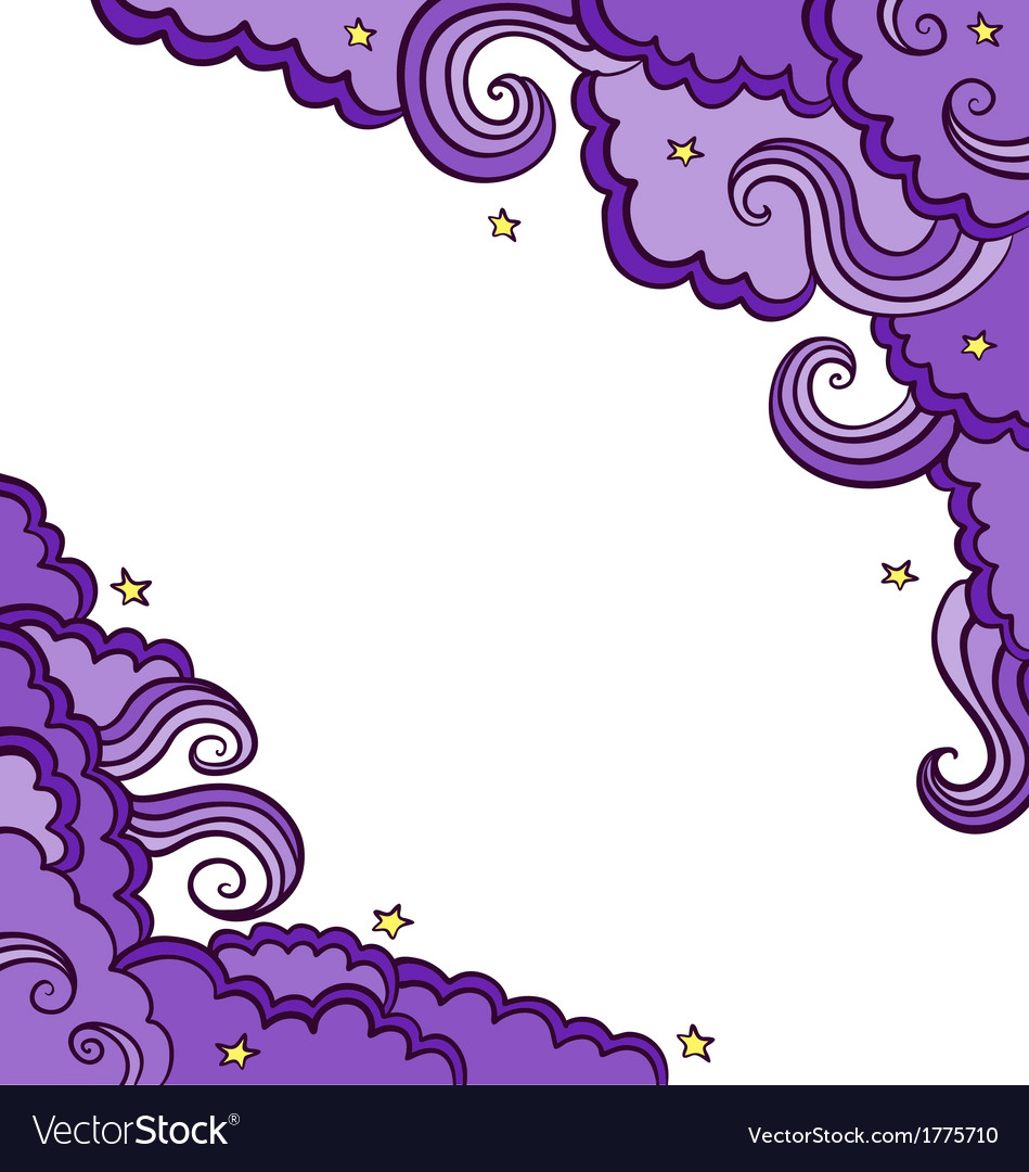 Background with clouds and stars