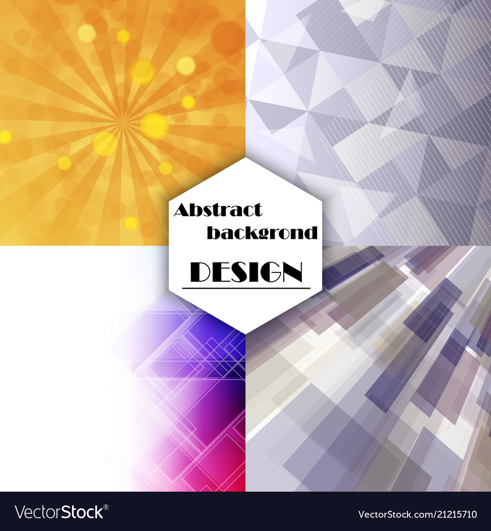 Collection of abstract multicolored backgrounds Vector Image Collection of abstract multicolored backgrounds