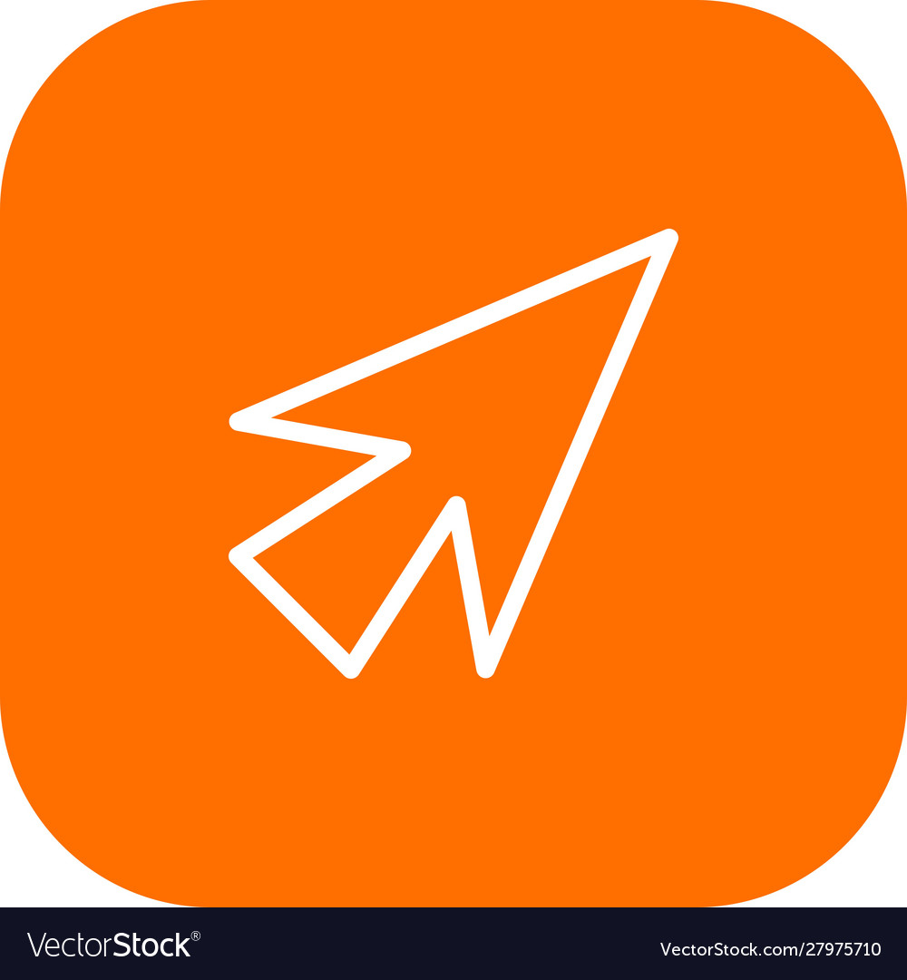 Cursor icon with white background