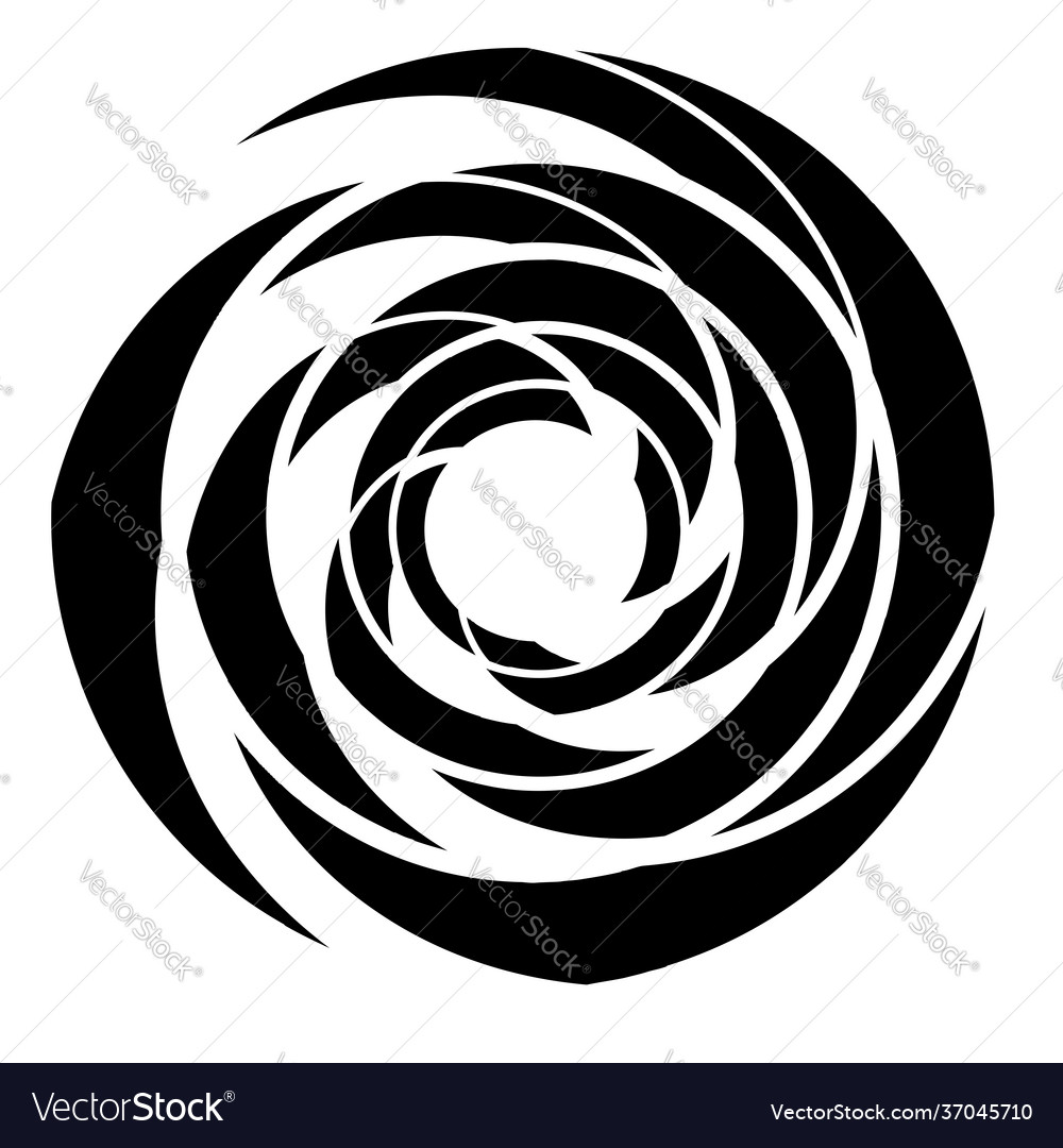 Cyclical circle helix volute element concentric Vector Image Cyclical circle helix volute element concentric