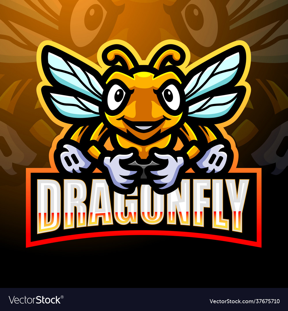 Dragonfly esport mascot logo design