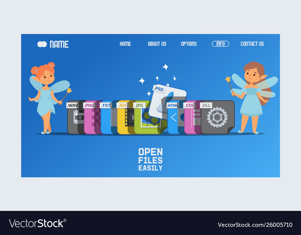 File extensions icons web design banner