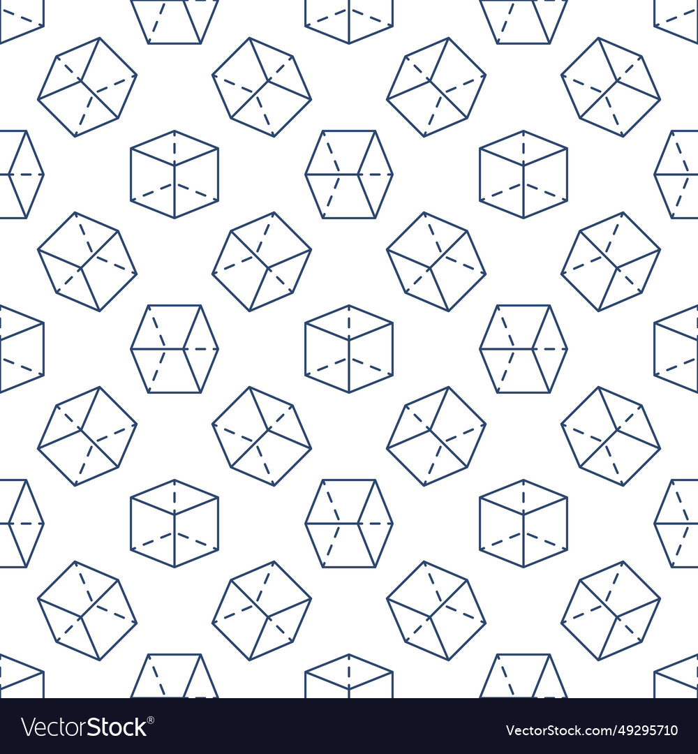 Geometry science concept line seamless pattern vector image Geometry science concept line seamless pattern