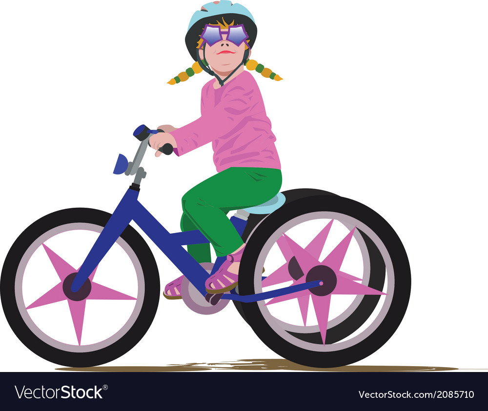 Girl on a bike