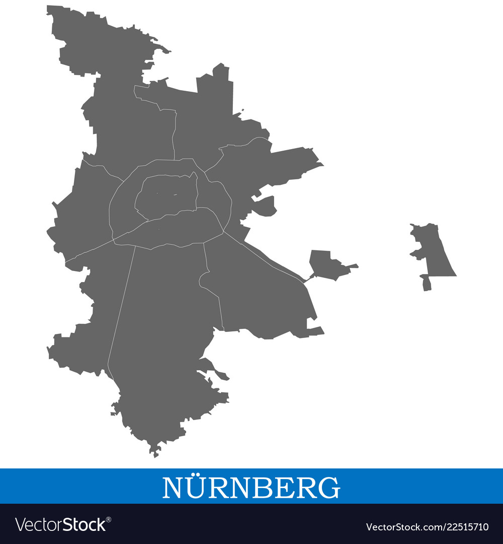 High quality map city of germany vector image High quality map city of germany