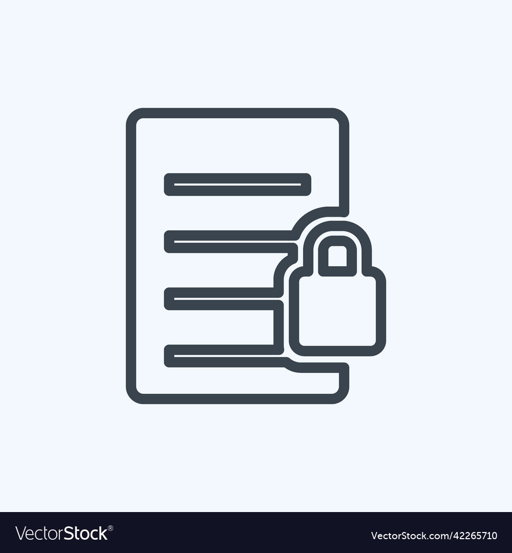 Icon secure document suitable for user interface