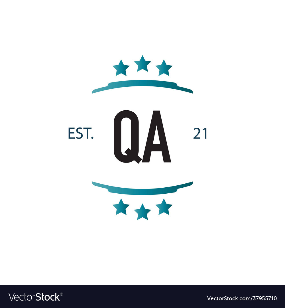 Initial letter qa star creative logo design
