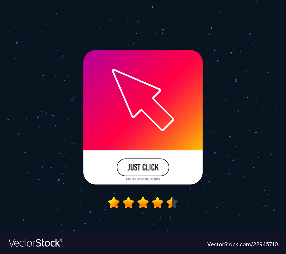 Mouse cursor line icon pointer sign