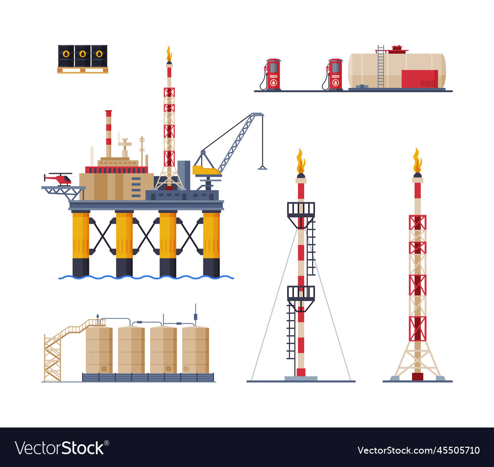 Oil and petrol industry with plant tower