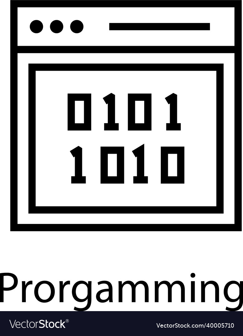 Programmierung Zeile Icon Website-Site-Site-Codierung vector image Programmierung Zeile Icon Website-Site-Site-Codierung