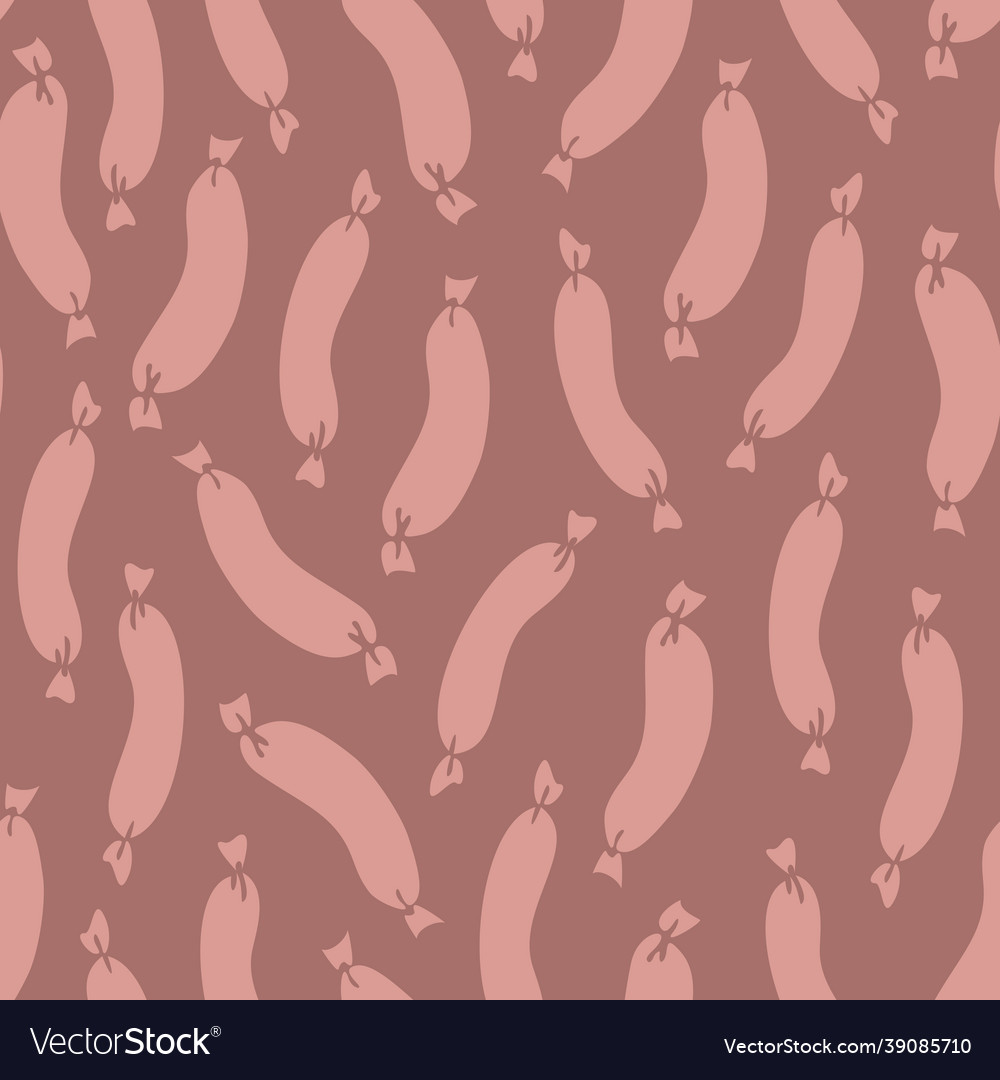 Seamless pattern with sausages design Vector Image Seamless pattern with sausages design