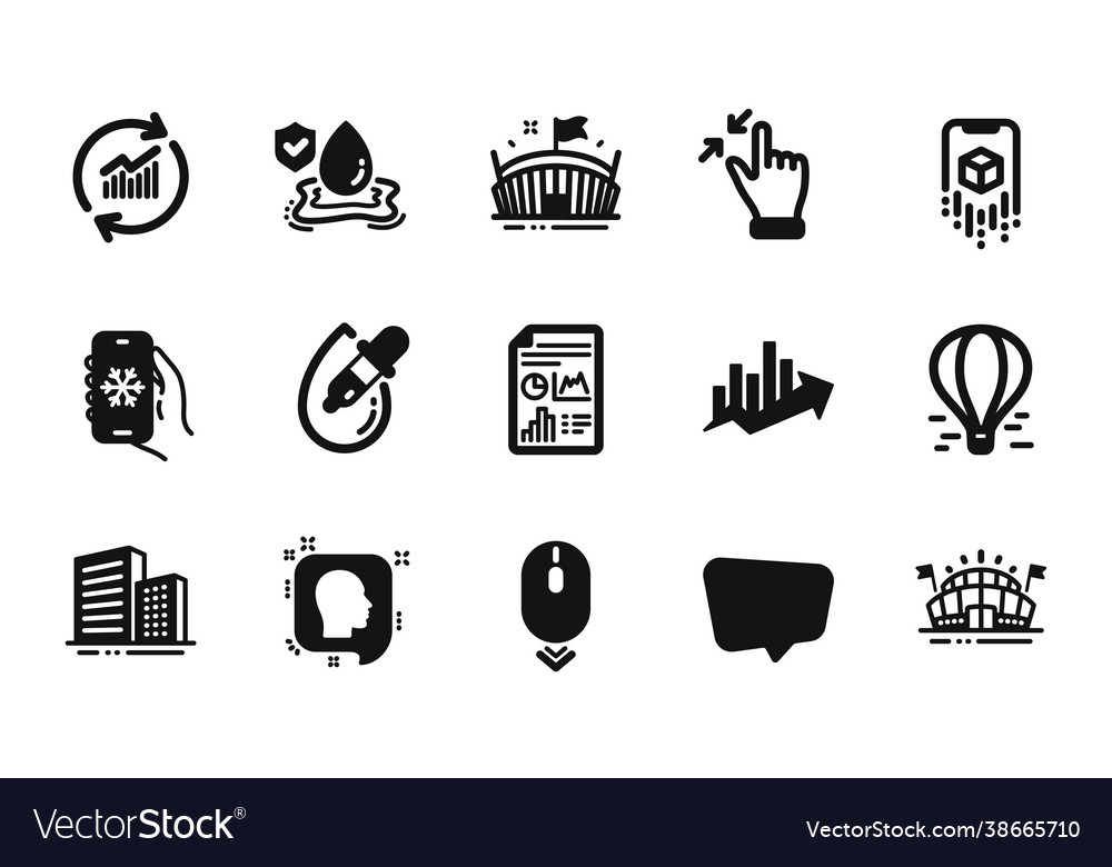 Set head augmented reality and report vector image Set head augmented reality and report