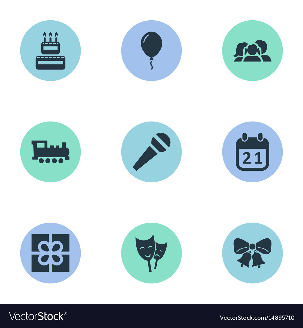 Set of simple holiday icons