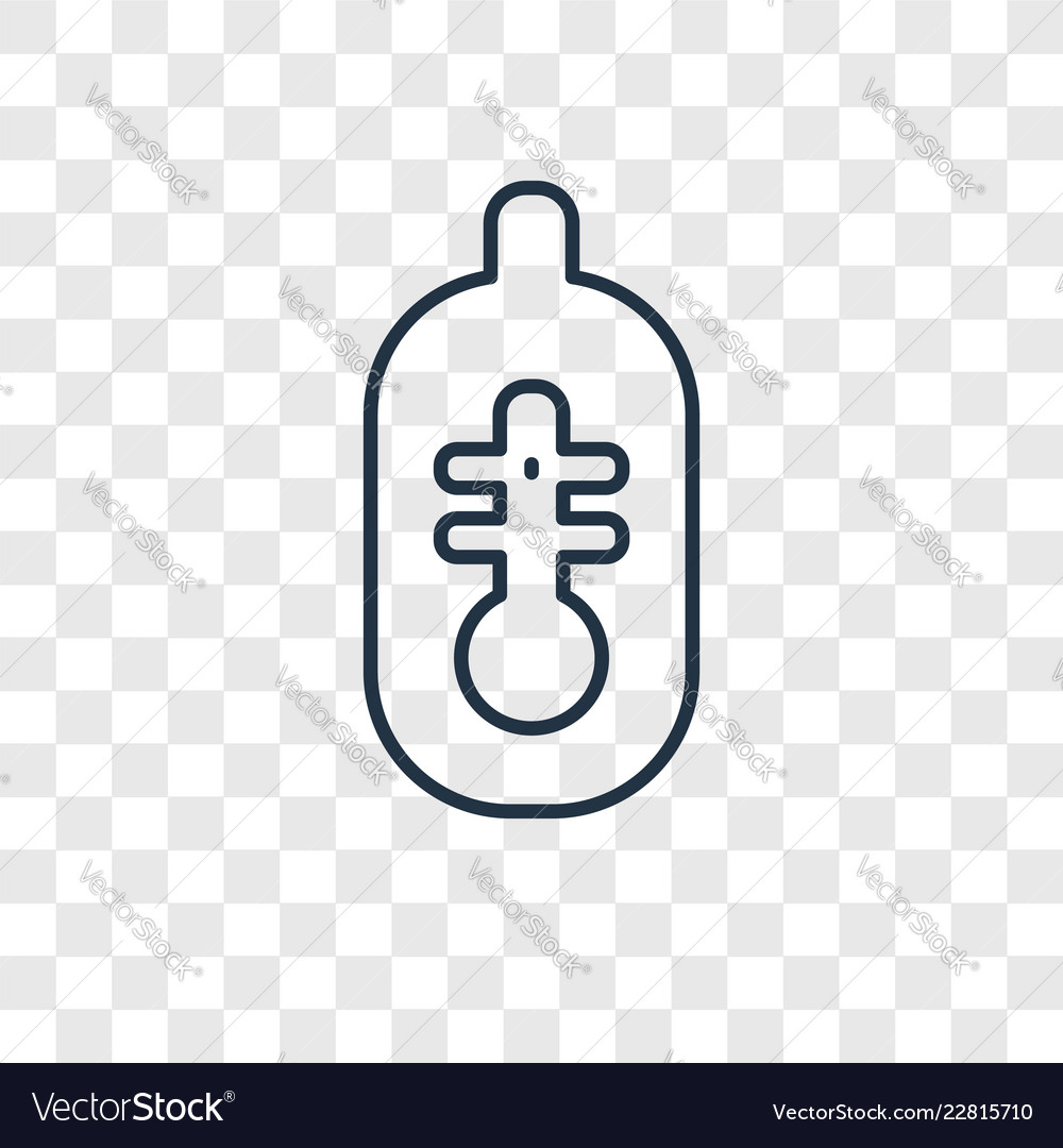 Thermometer concept linear icon isolated Vector Image Thermometer concept linear icon isolated