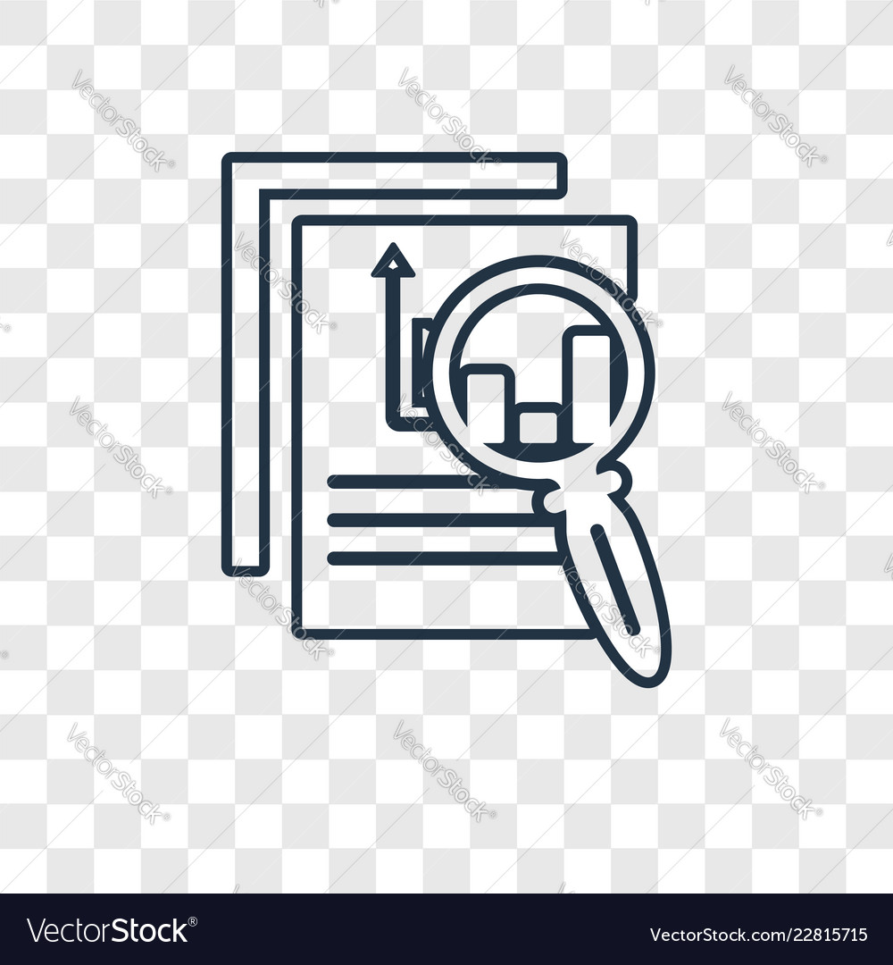 Analytics concept linear icon isolated vector image Analytics concept linear icon isolated
