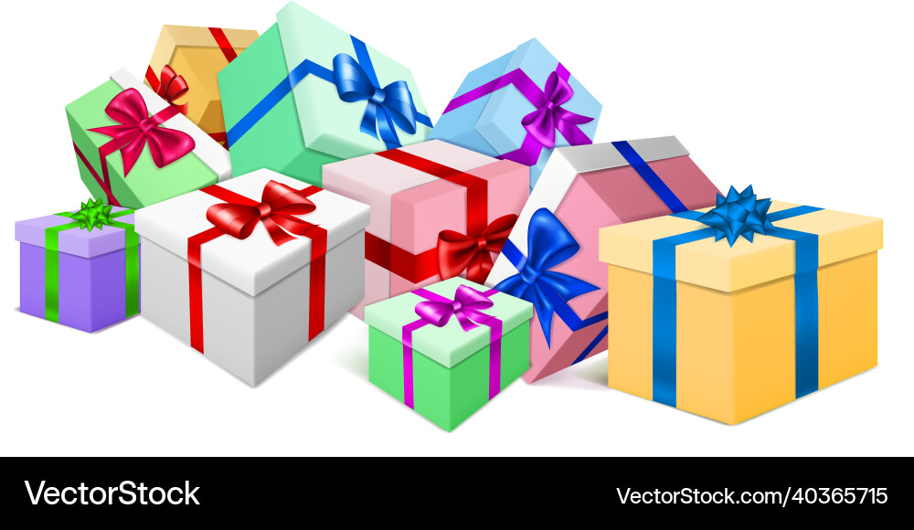 Background with gift boxes Royalty Free Vector Image