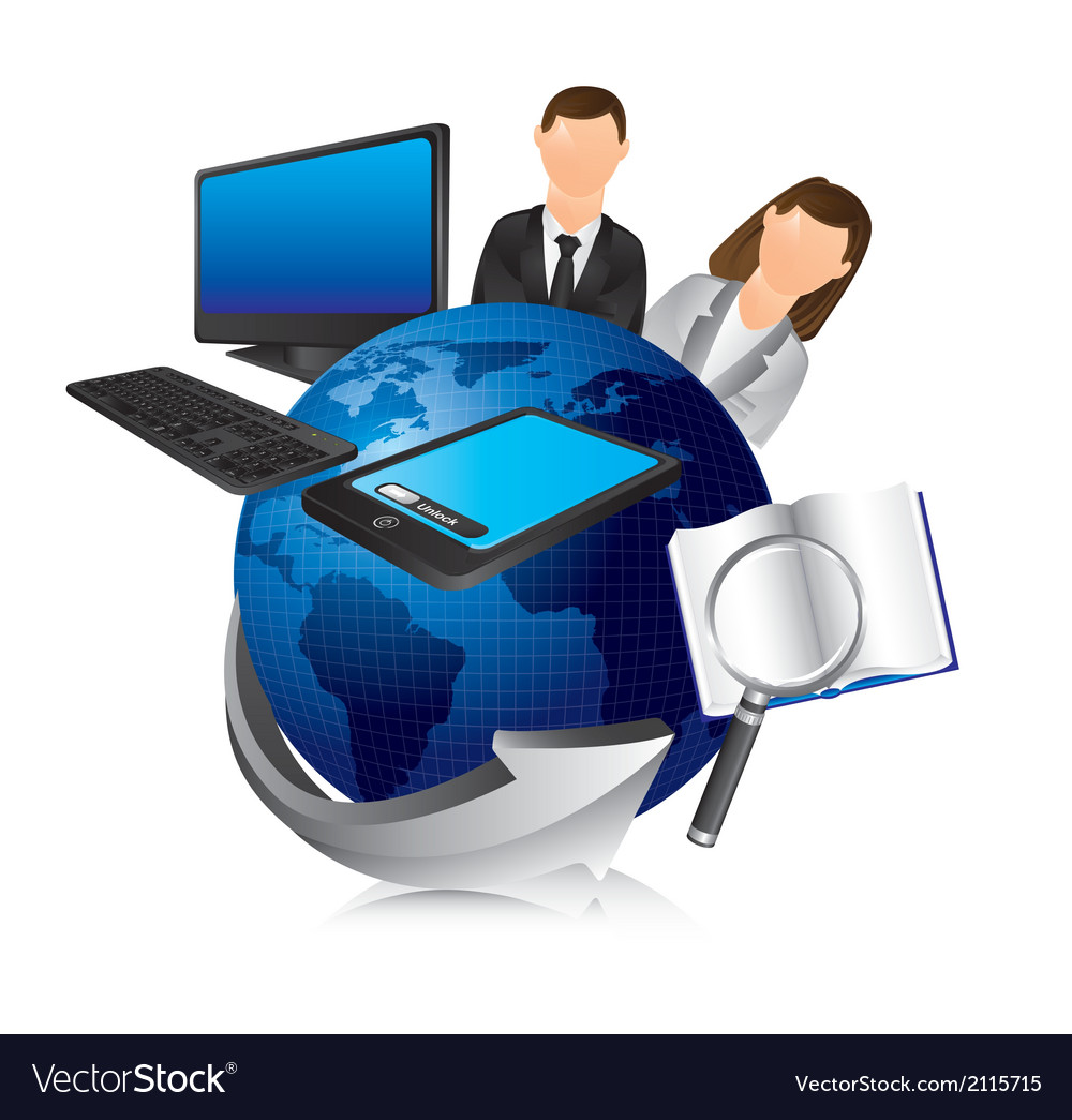 Business icons over white background