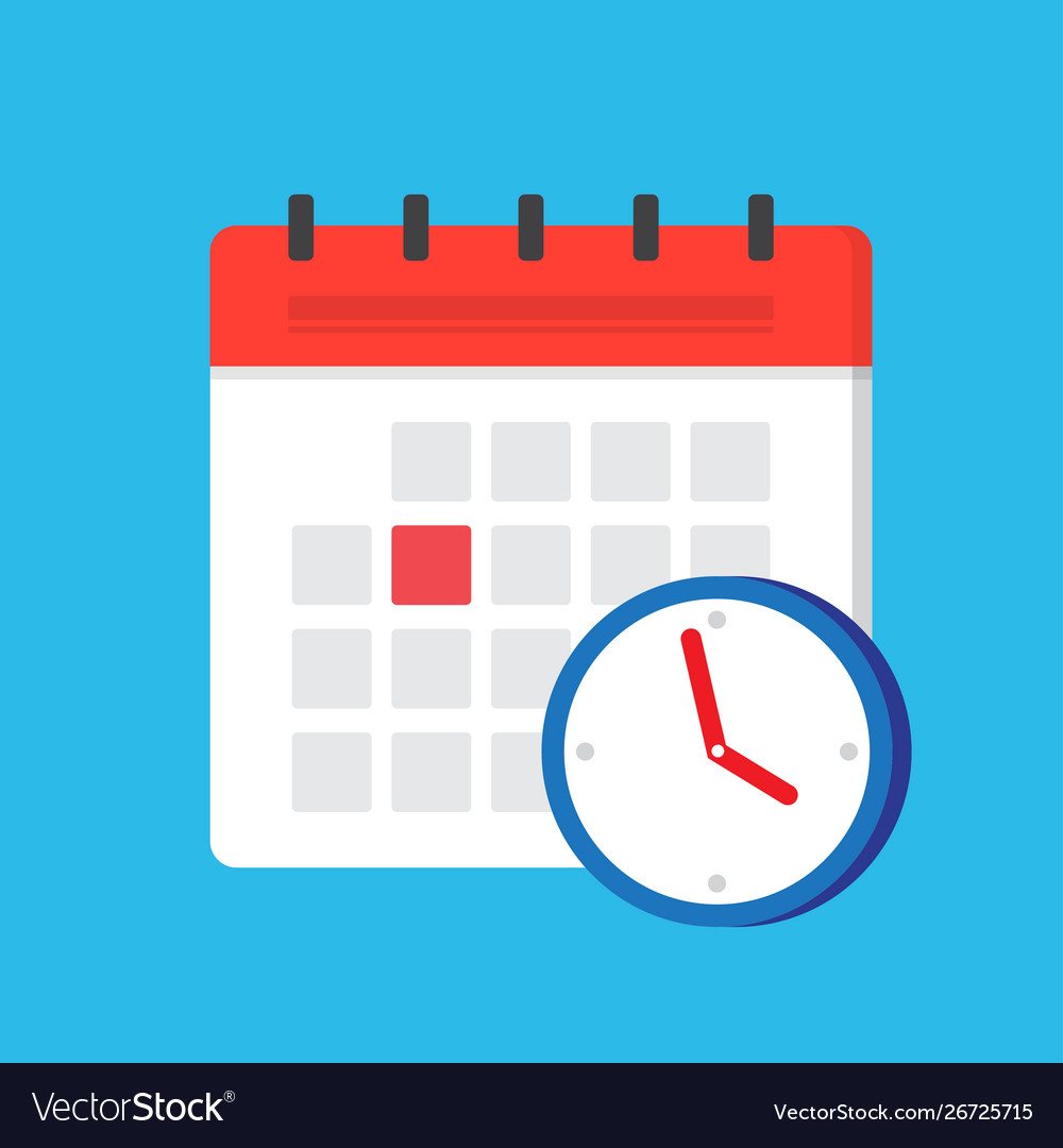 Calendar and clock icon