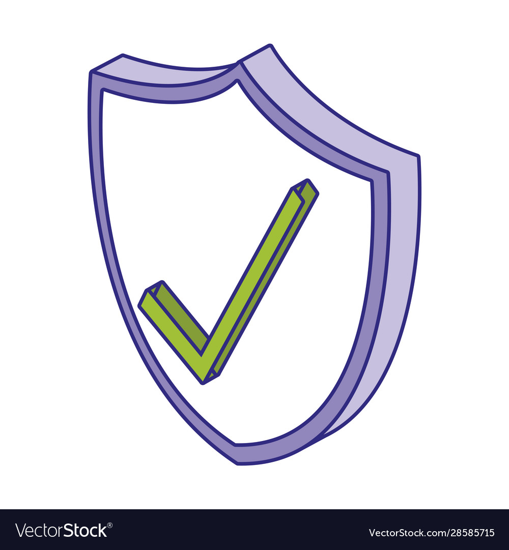 Check mark and shield security system