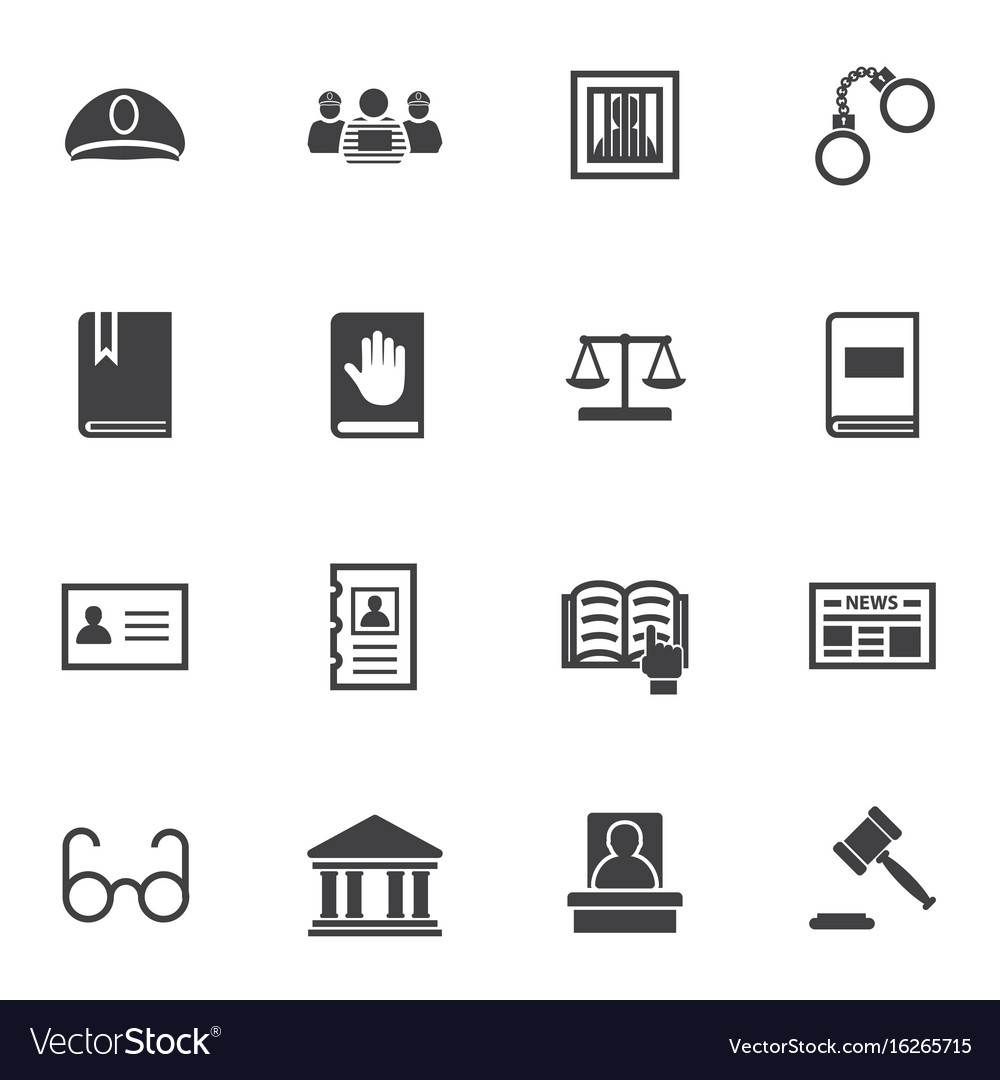 Criminal Justice Icon Set