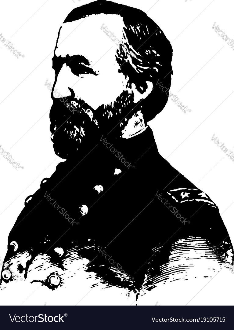 General william s rosecrans vintage Royalty Free Vector