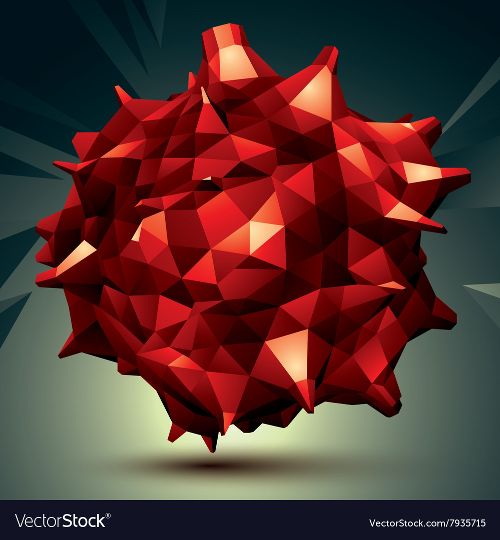 Geometric red polygonal structure modern science