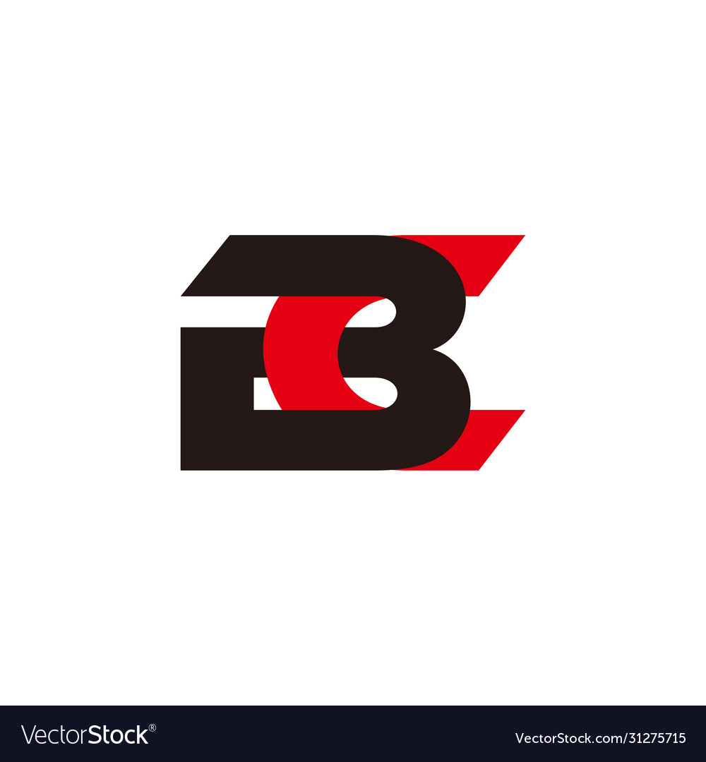 Letter bc linked overlapping simple geometric