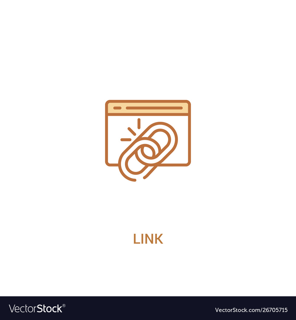Link concept 2 colored icon simple line element Vector Image Link concept 2 colored icon simple line element