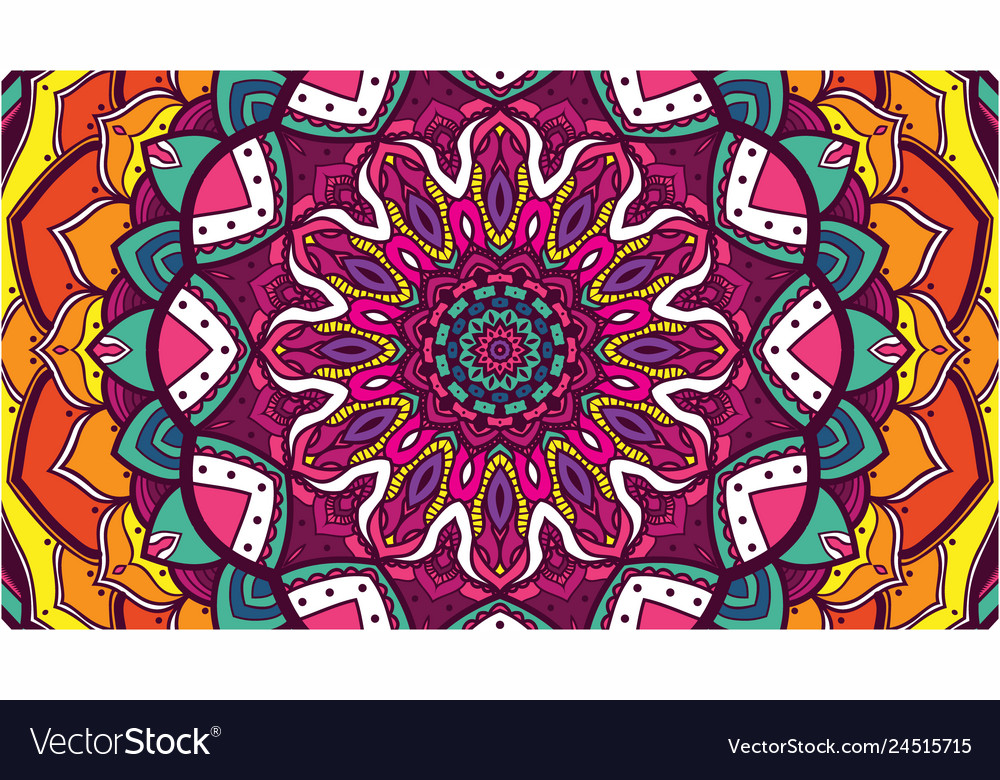 Mandala ornament floral wallpaper