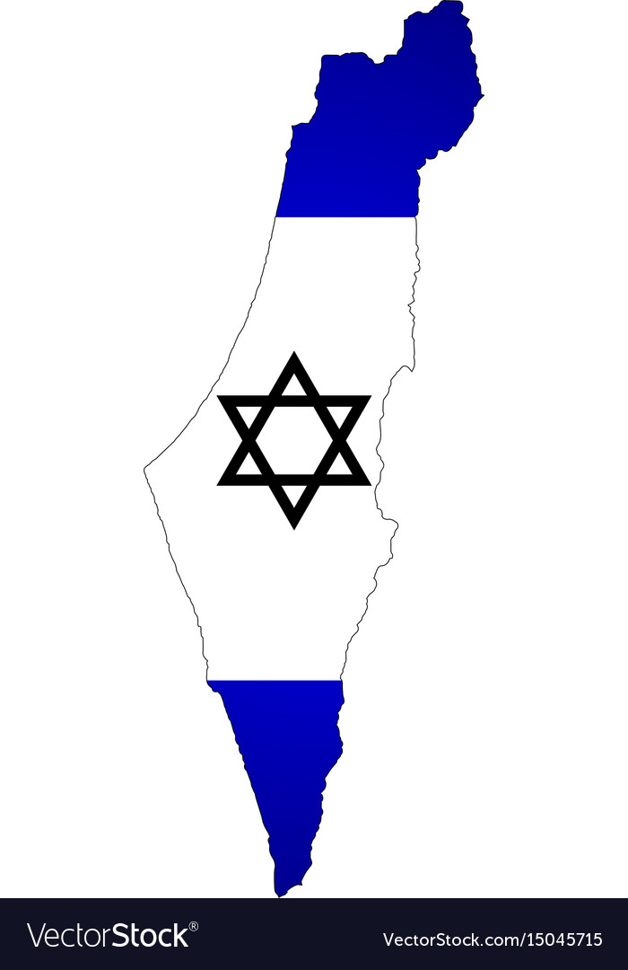 Map of israel Royalty Free Vector Image - VectorStock