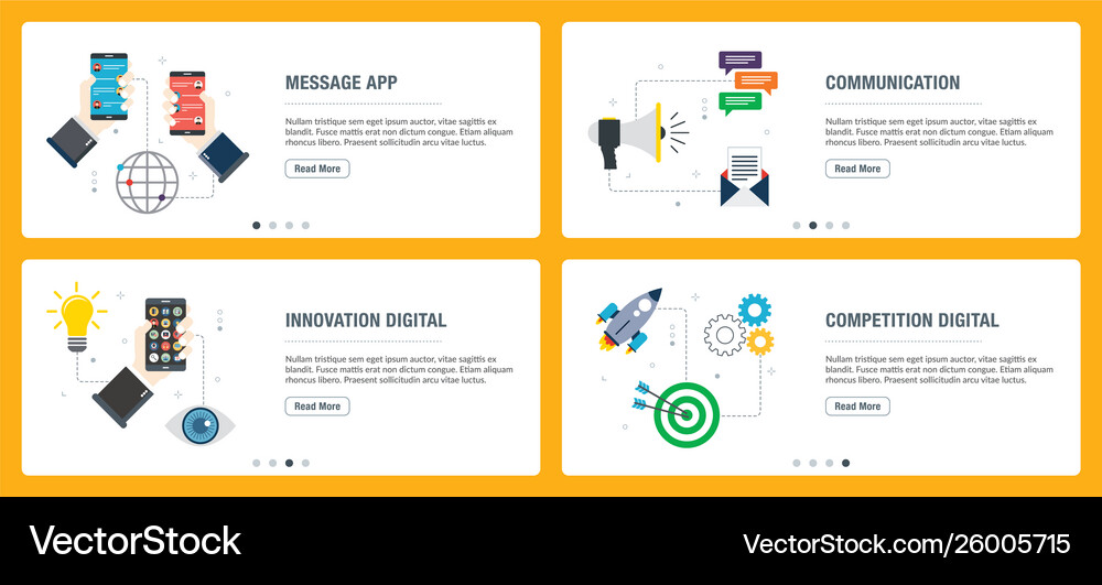 Message App Communication Innovation Digital And Vector Image