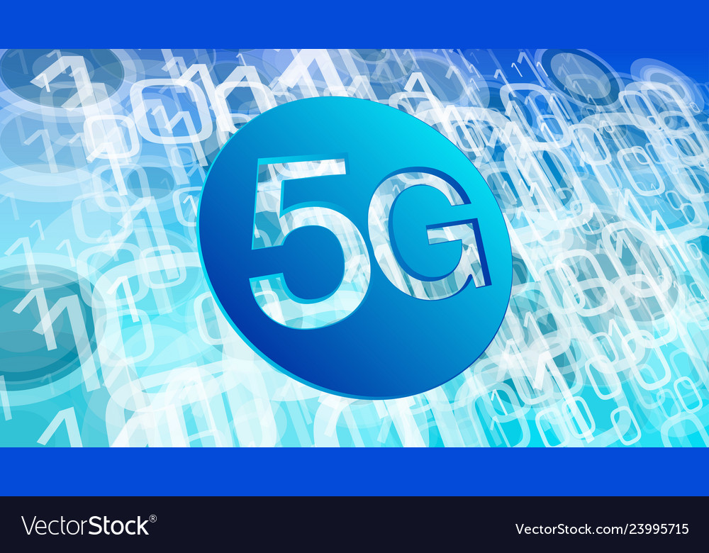 New privacy threat on 5g networks binary code vector image New privacy threat on 5g networks binary code