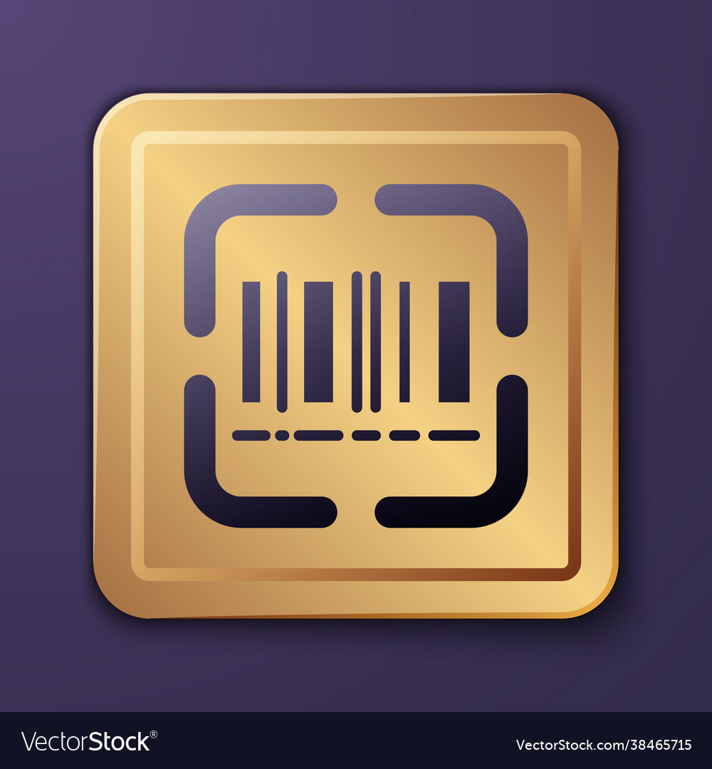 Purple scanner scanning bar code icon isolated