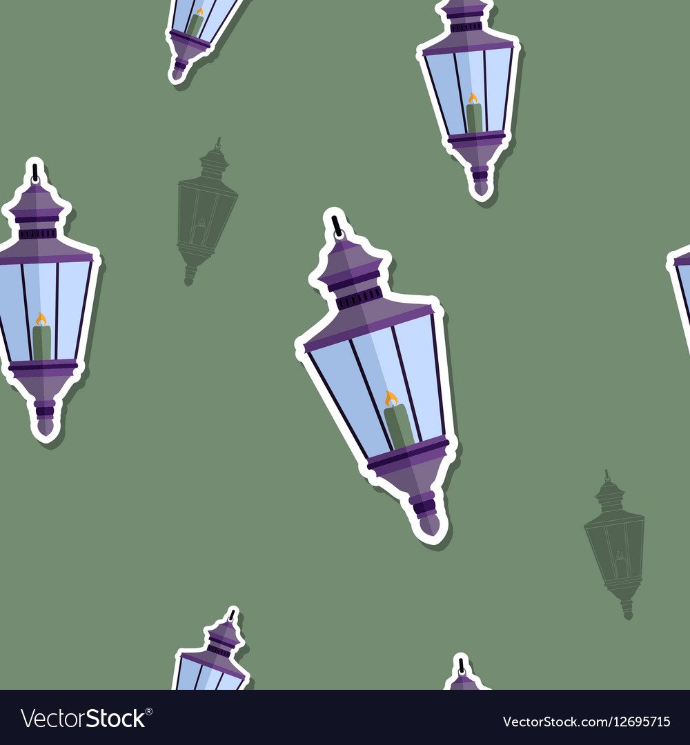 Seamless pattern with lanterns