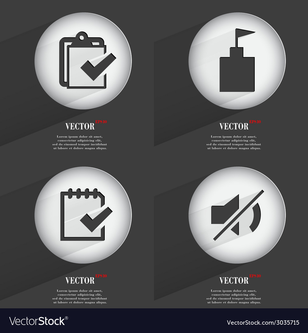 Set of one-color web buttons flat design simple