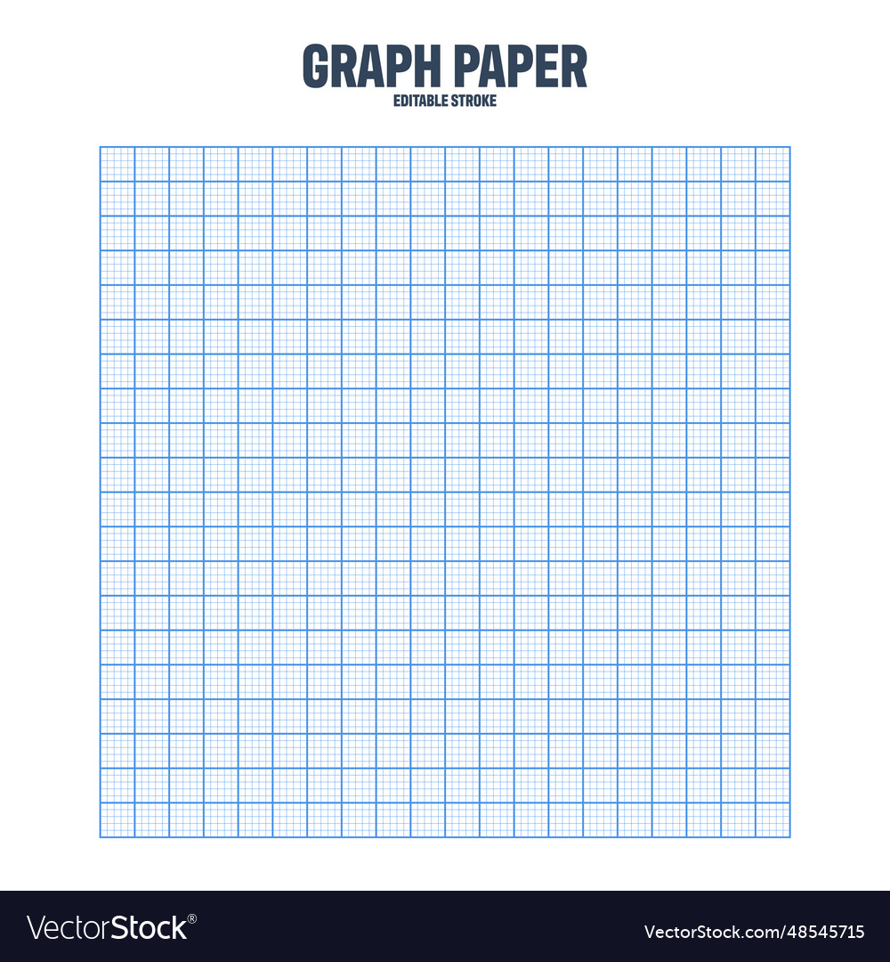 Sheet of graph paper with grid millimeter Vector Image