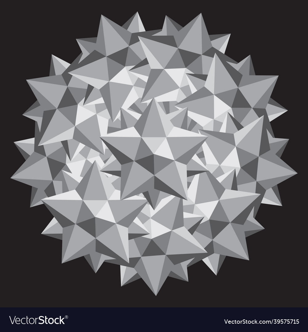 Sphere with a pyramid pattern along the surface vector image Sphere with a pyramid pattern along the surface