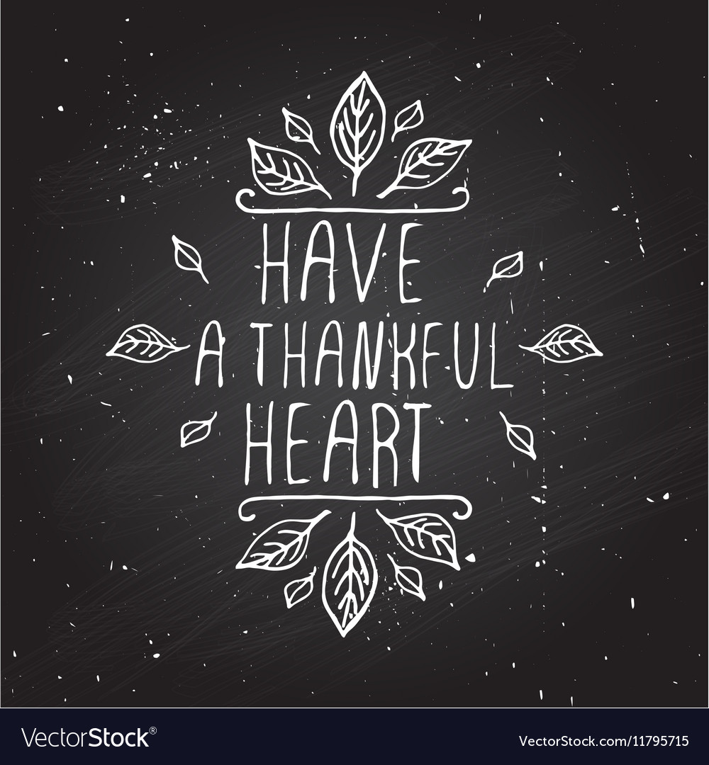 Thanksgiving-Label mit Text auf Kreideboard