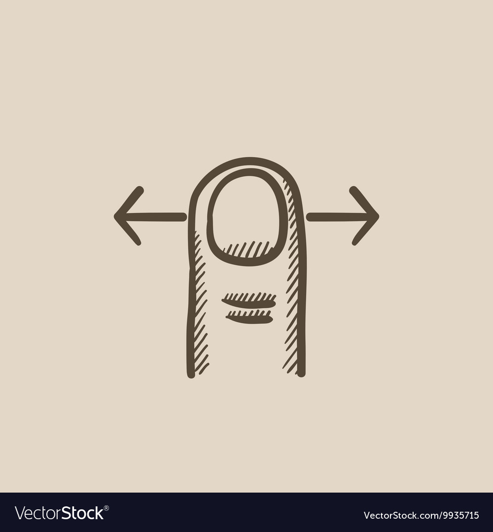 Touch screen gesture sketch icon
